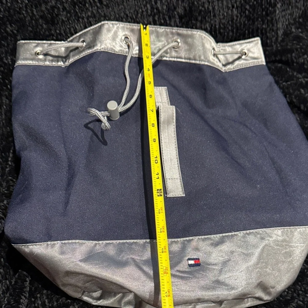 Tommy Hilfiger Blue and Gray Duffel Bag